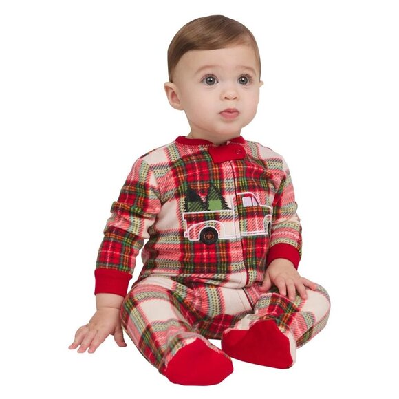 Eddie Bauer Family Holiday Pajama Baby One Piece 3M - Picture 1 of 5